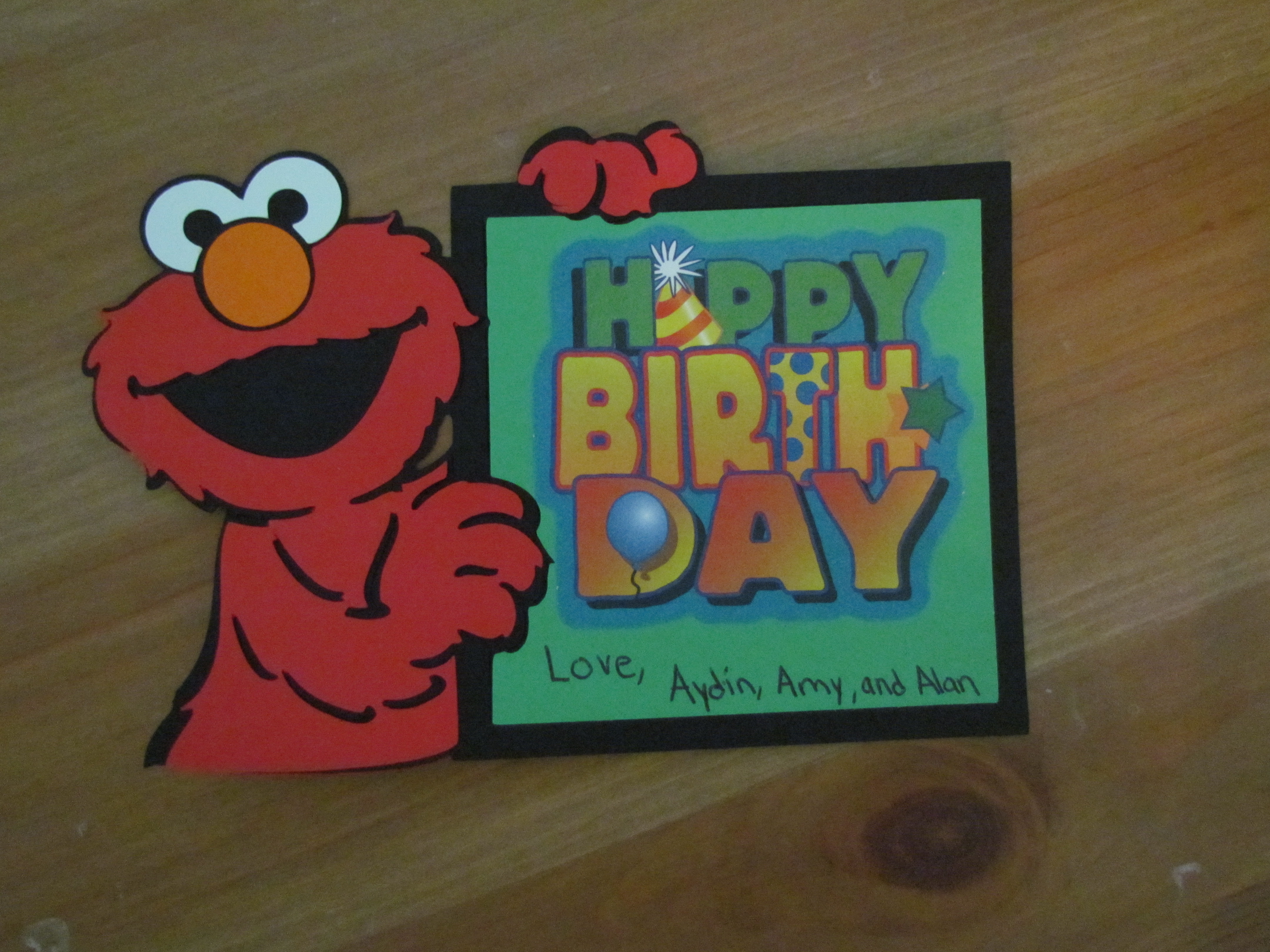 Elmo Birthday Postcard.